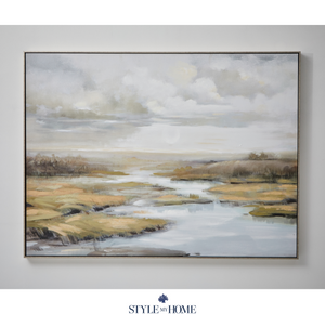 'Everglade View' Canvas in Antique Silver Frame